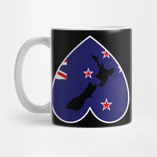 Love New Zealand Down Under Heart Mug